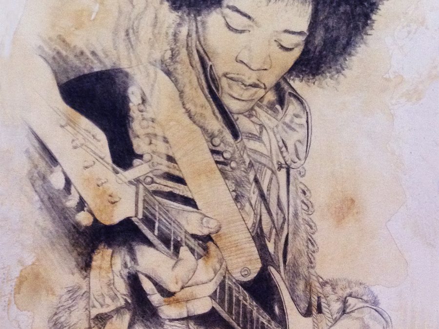 Jimi Hendrix. Ilustración de Victor Jerez