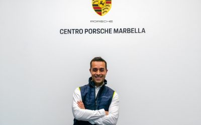 El primer embajador del Centro Porsche Marbella, Víctor Jerez, el pintor de los deportistas